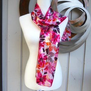 Silk Feel Multi-coloured Scarf